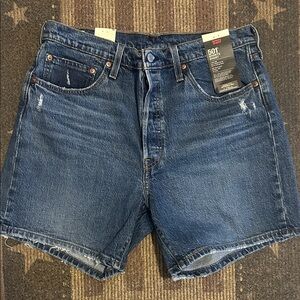 Levi's Blue Denim 501 Jean Shorts